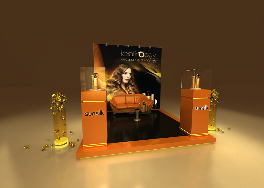 THI CÔNG BOOTH QUẢNG CÁO - SUNSILK
