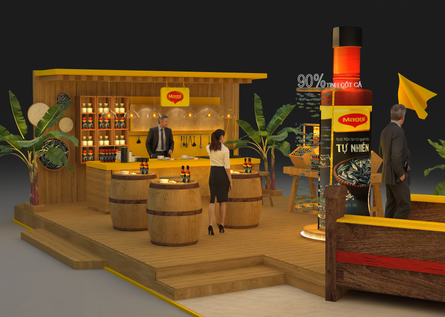 THI CÔNG GIAN HÀNG QUẢNG CÁO - MAGGI