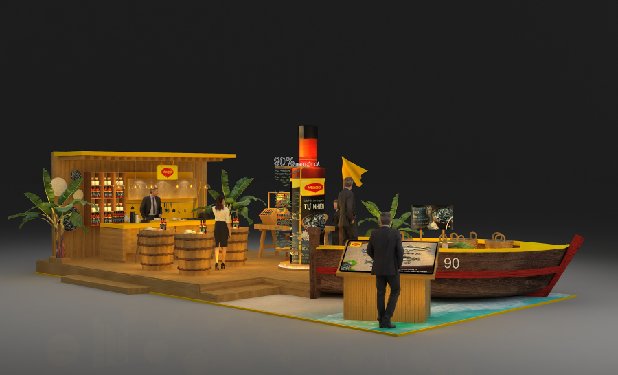 THI CÔNG GIAN HÀNG QUẢNG CÁO - MAGGI