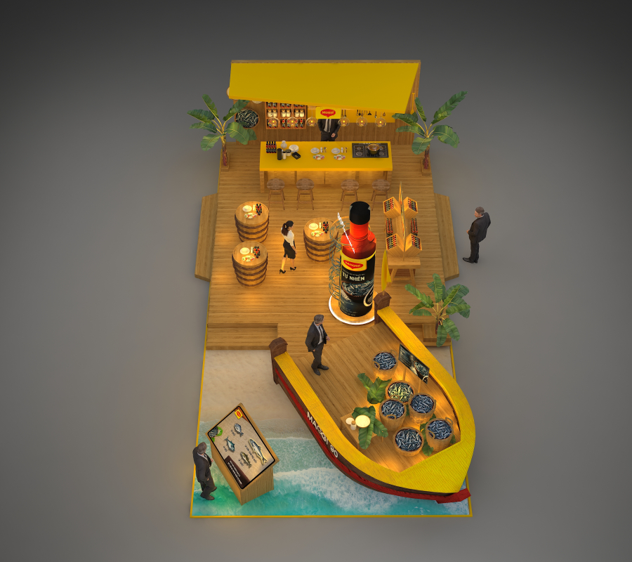 THI CÔNG GIAN HÀNG QUẢNG CÁO - MAGGI