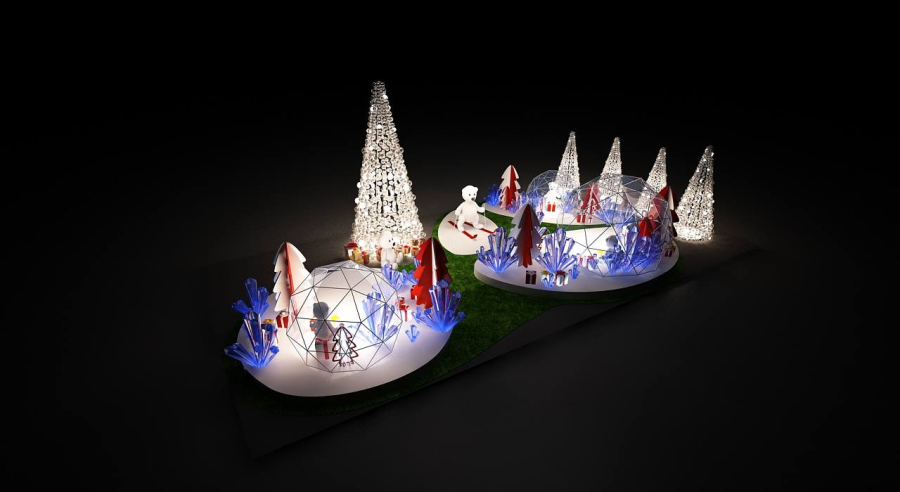 THIẾT KẾ  TRANG TRÍ GIÁNG SINH TRUNG TÂM MUA SẮM - CRESCENT MALL