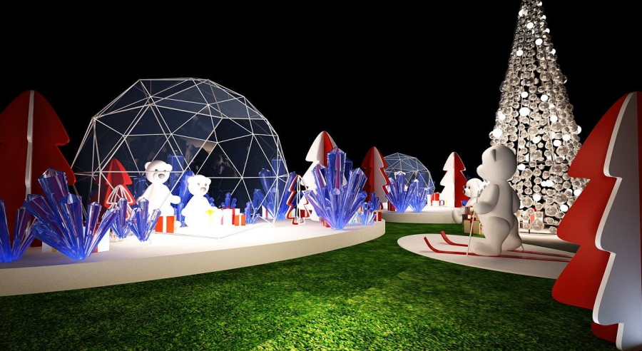 THIẾT KẾ  TRANG TRÍ GIÁNG SINH TRUNG TÂM MUA SẮM - CRESCENT MALL