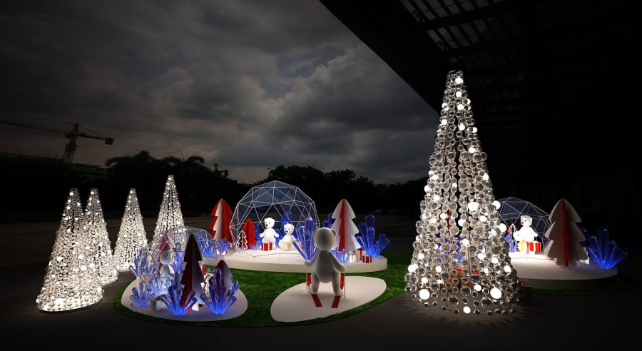 THIẾT KẾ  TRANG TRÍ GIÁNG SINH TRUNG TÂM MUA SẮM - CRESCENT MALL