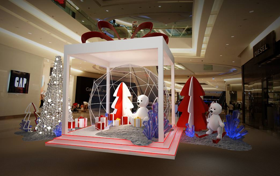 THIẾT KẾ  TRANG TRÍ GIÁNG SINH TRUNG TÂM MUA SẮM - CRESCENT MALL