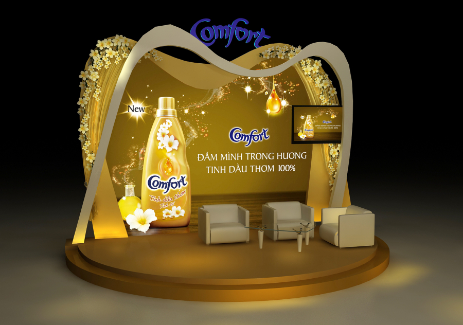 THI CÔNG BOOTH QUẢNG CÁO - COMFORT